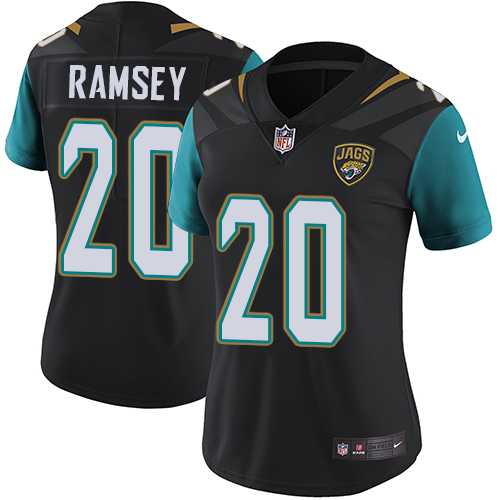 Women's Nike Jacksonville Jaguars #20 Jalen Ramsey Black Alternate Stitched NFL Vapor Untouchable Limited Jersey